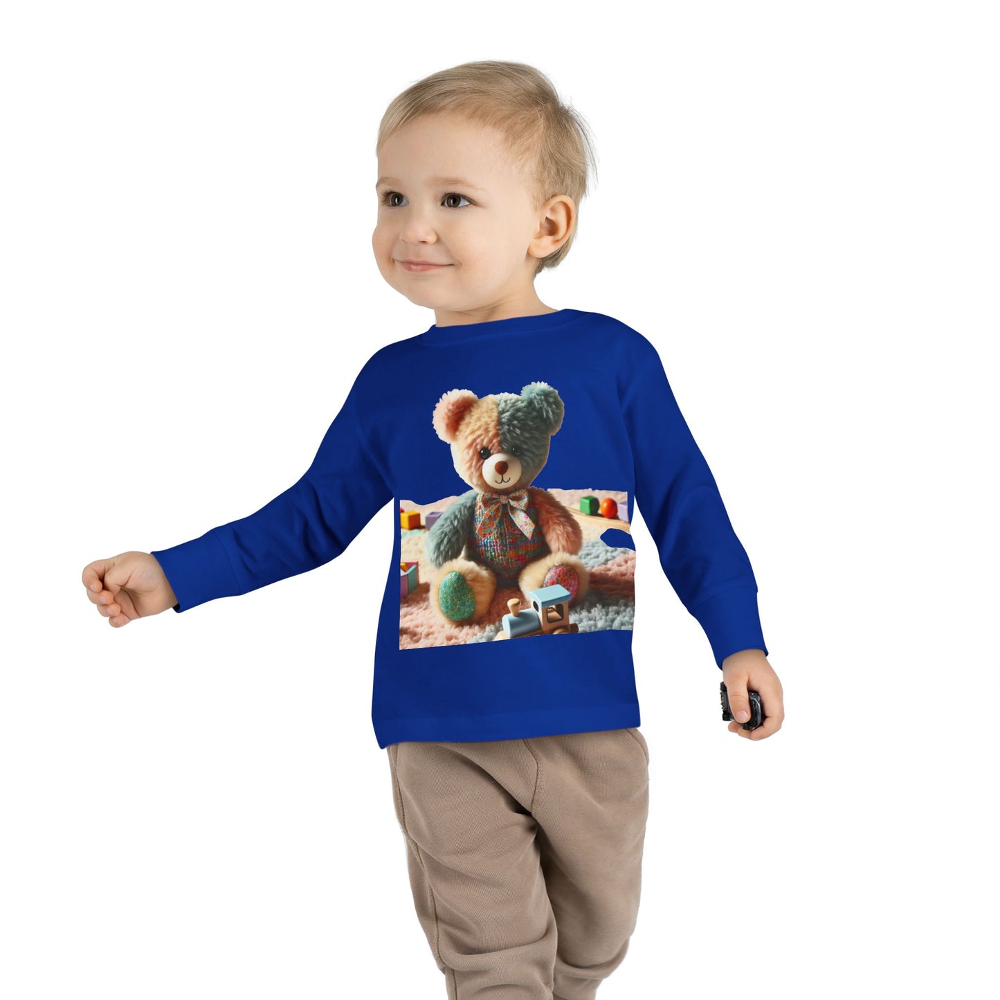 Toddler Long Sleeve Tee with Adorable Bear Design, Cute Kids Shirt, Gift for Toddlers, Birthday Outfit, Baby Shower Gift