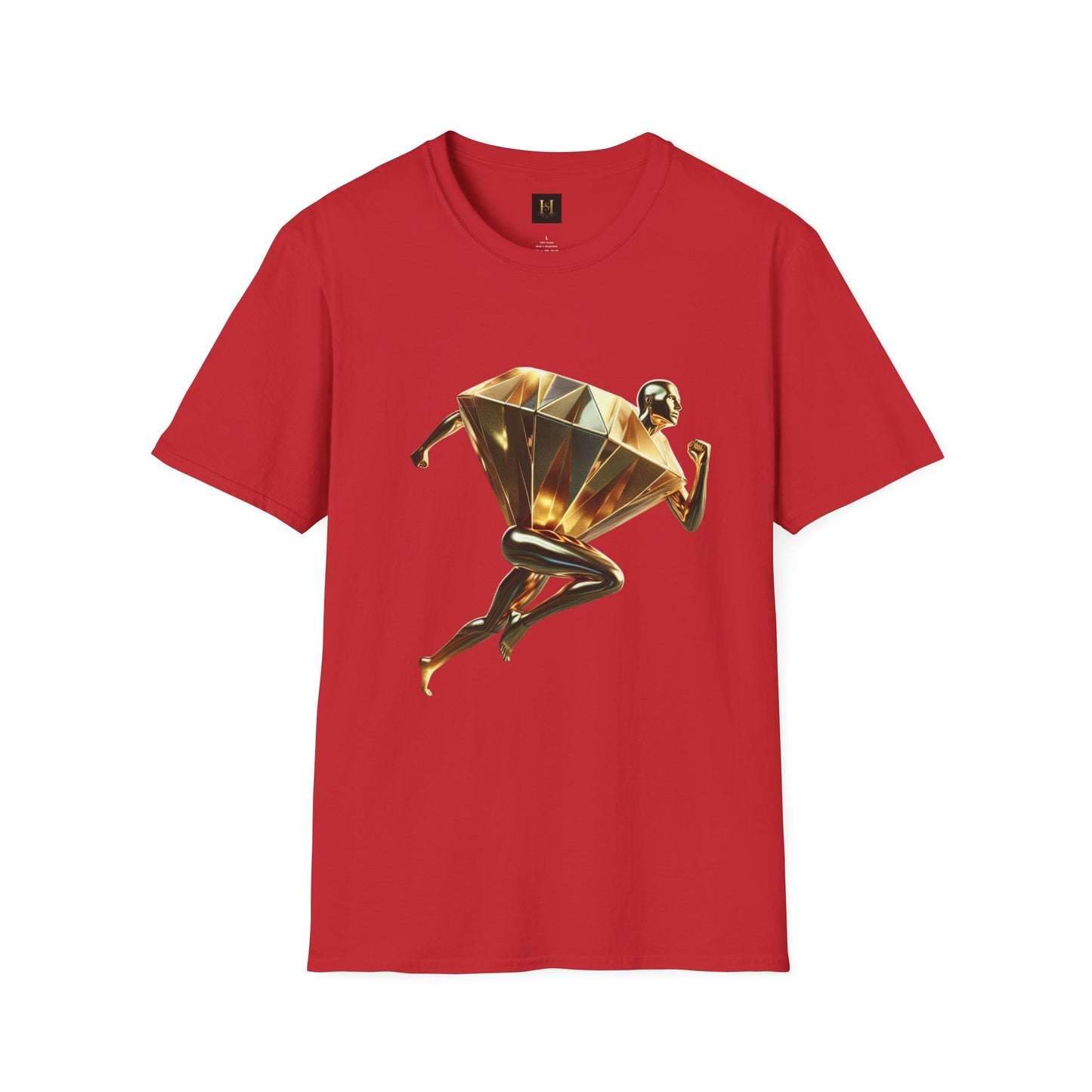 Diamond Runner Unisex Softstyle T-Shirt | Trendy Graphic Tee | Gift for Athletes, Birthday, Fitness Enthusiasts, Casual Wear, Art Lovers