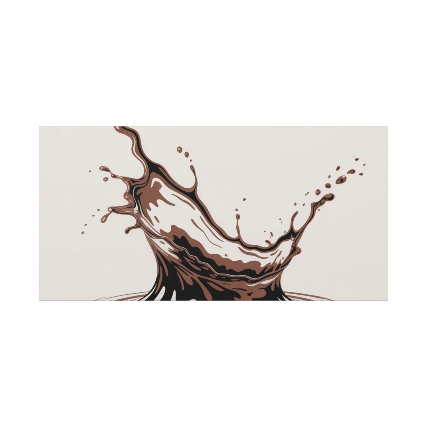 Chocolate Splash Matte Canvas Wall Art – Modern Kitchen Decor