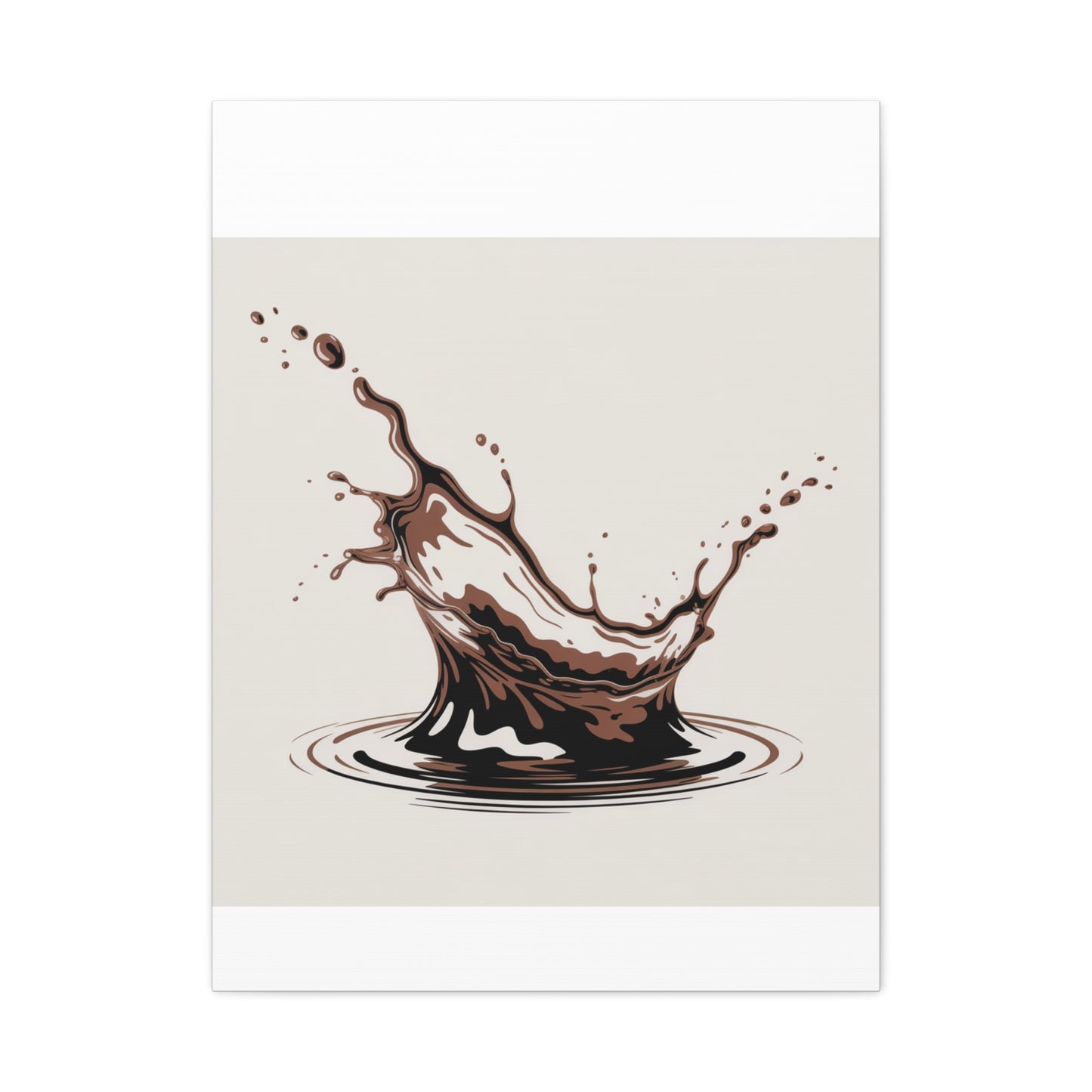 Chocolate Splash Matte Canvas Wall Art – Modern Kitchen Decor