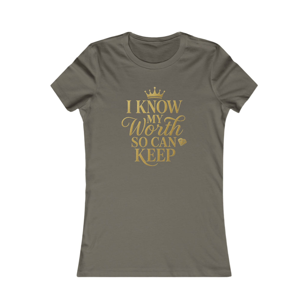 Empowering Women's Tee - "I Know My Worth" Statement Shirt