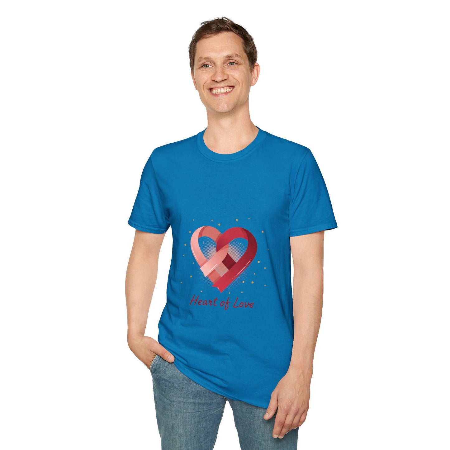 Heart of Love T-Shirt — Pink Ribbon Heart Valentine's Tee