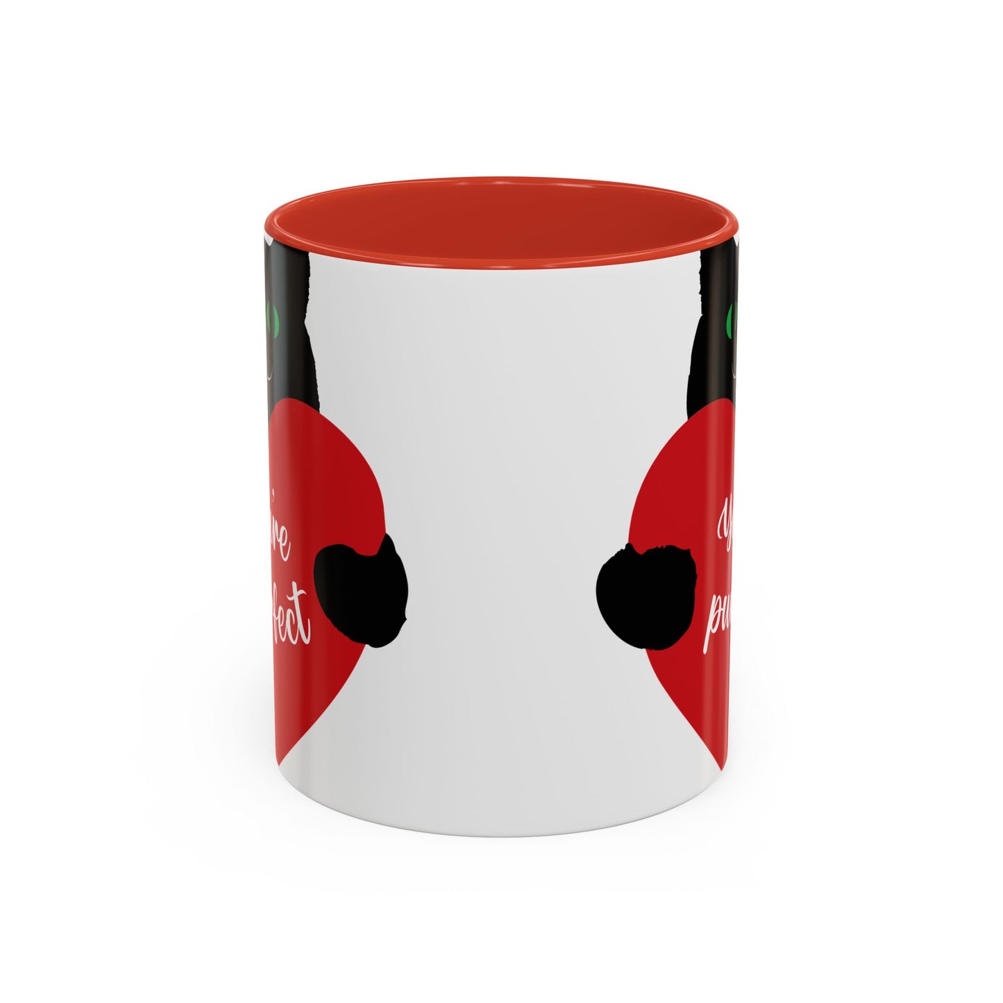 Purrfect Cat Heart Accent Coffee Mug – "You're Purrfect" 11/15oz