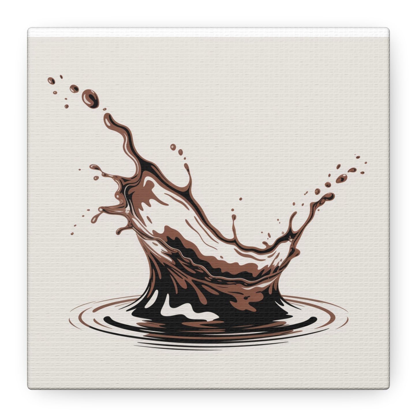 Chocolate Splash Matte Canvas Wall Art – Modern Kitchen Decor