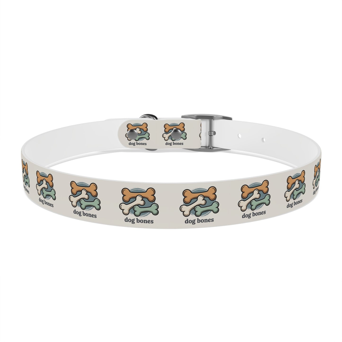 Dog Bones Print Dog Collar — Cute Cartoon Bone Pattern Collar for Small & Large Dogs