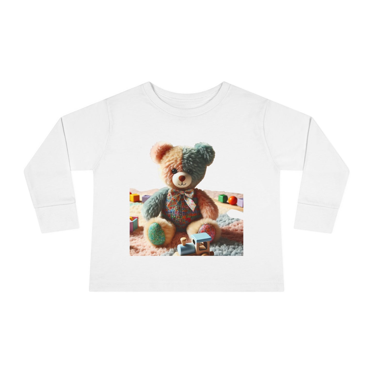 Toddler Long Sleeve Tee with Adorable Bear Design, Cute Kids Shirt, Gift for Toddlers, Birthday Outfit, Baby Shower Gift