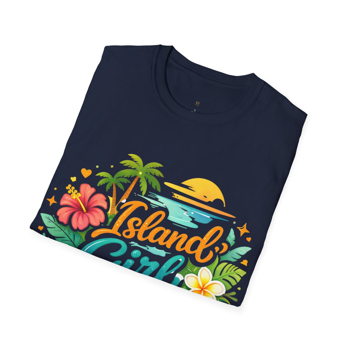 Island Girl Energy T-Shirt – Tropical Floral Sunset Tee