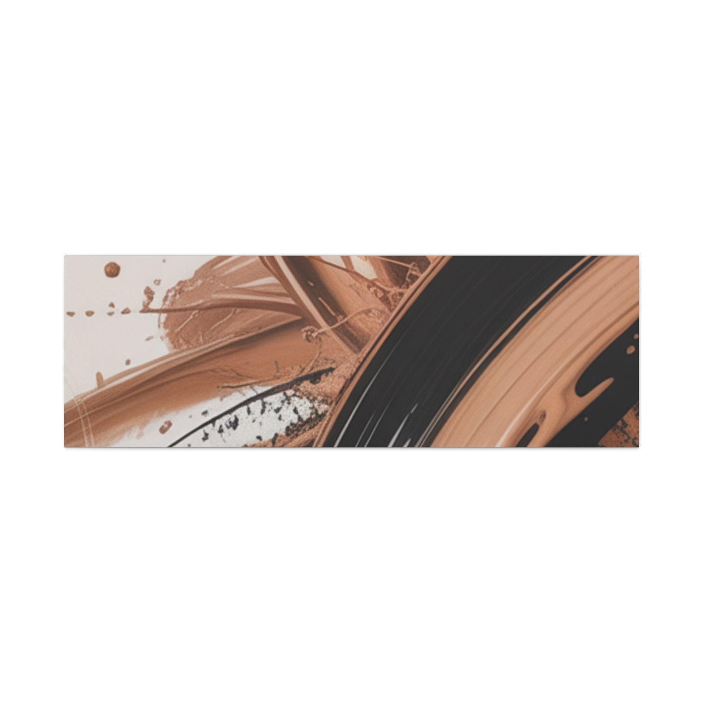 Abstract Brown Swirl Matte Canvas Wall Art (Stretched 1.25")