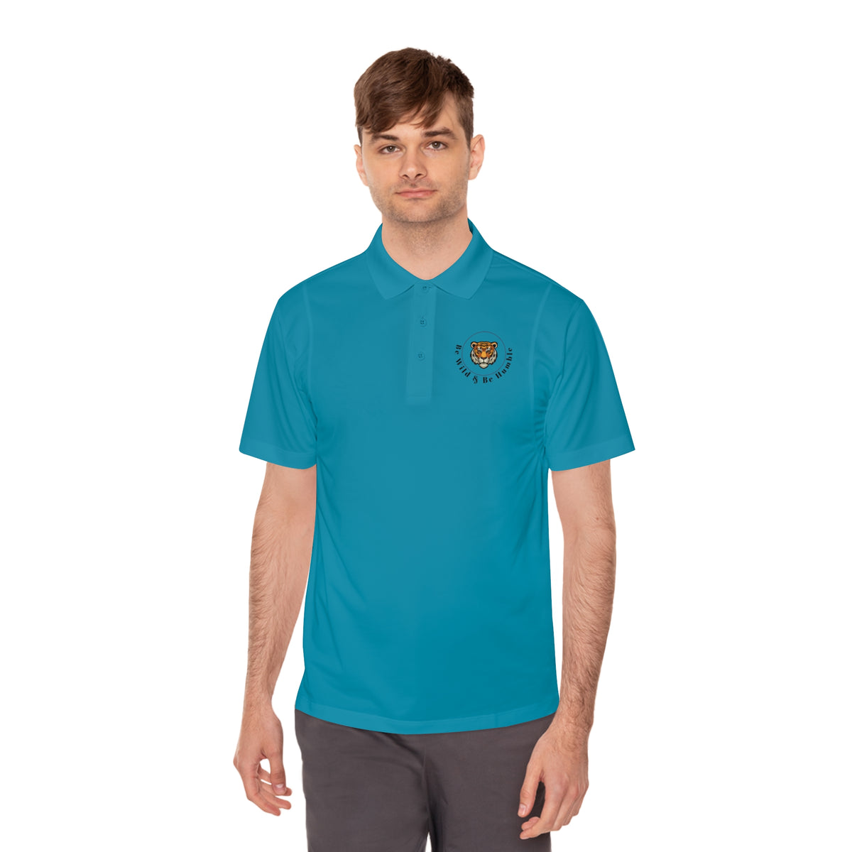 Men's Tiger Crest Polo Shirt — Athletic Golf & Casual Sport Polo