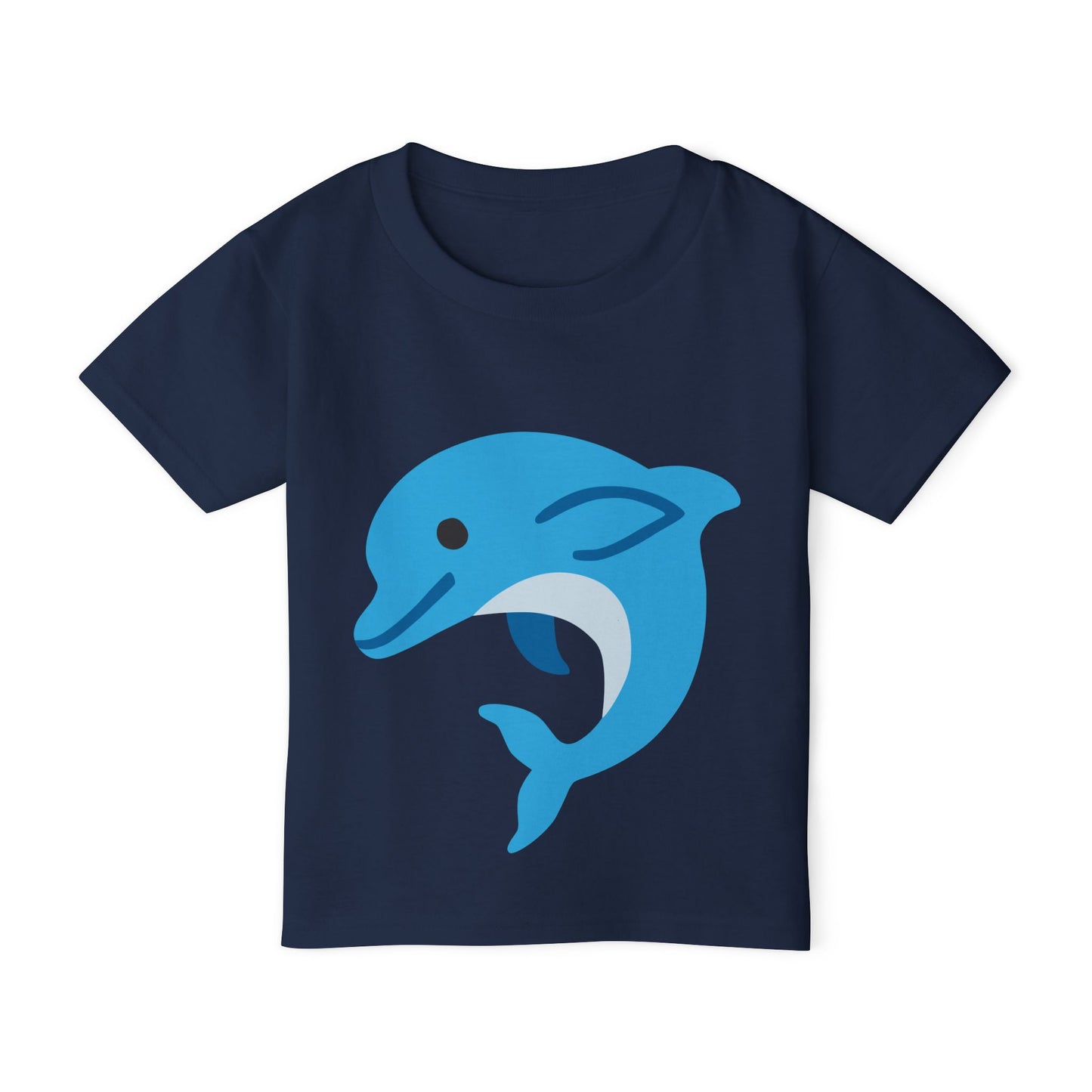 Cute Dolphin Toddler T-shirt, Eco-Friendly Kidswear