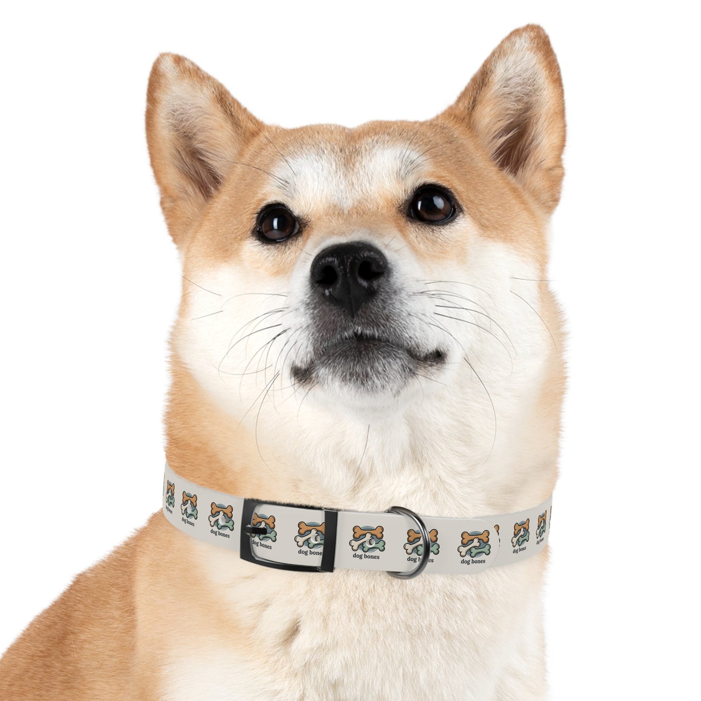 Dog Bones Print Dog Collar — Cute Cartoon Bone Pattern Collar for Small & Large Dogs