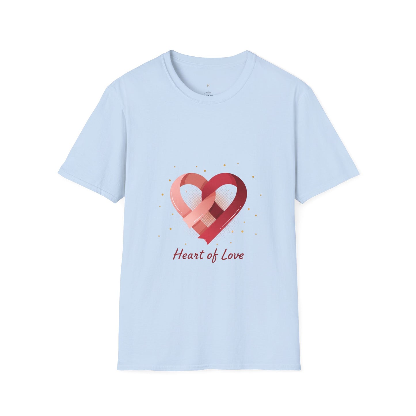 Heart of Love T-Shirt — Pink Ribbon Heart Valentine's Tee