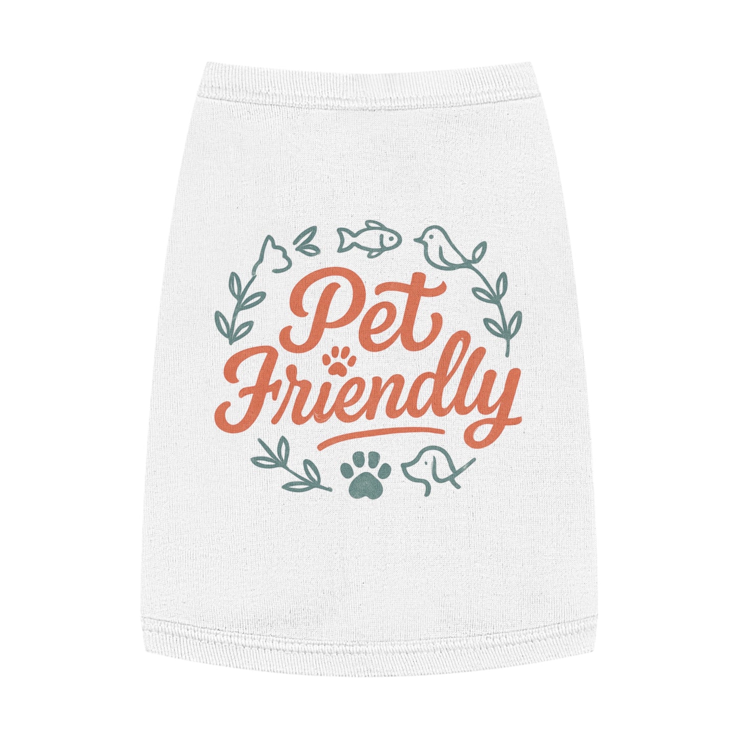 Pet Tank Top - "Pet Friendly" Graphic Dog & Cat Shirt