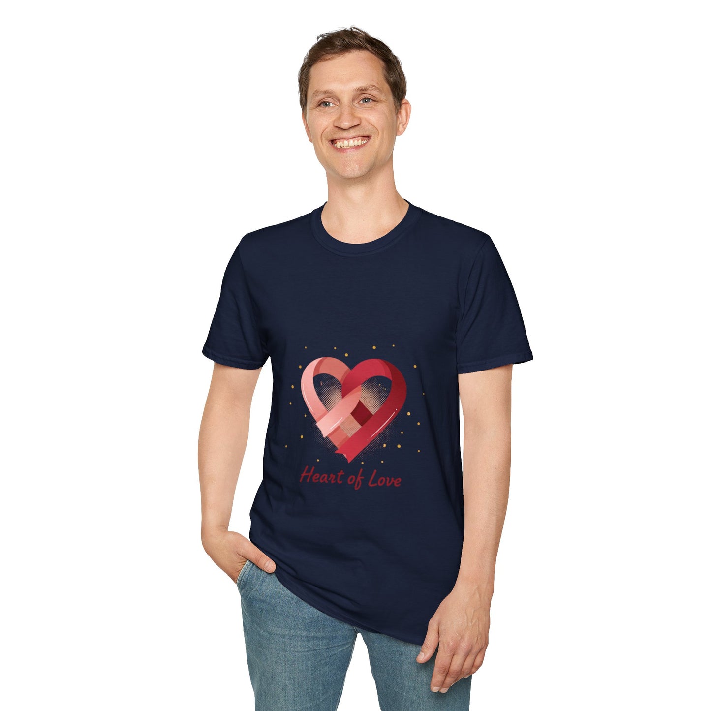 Heart of Love T-Shirt — Pink Ribbon Heart Valentine's Tee