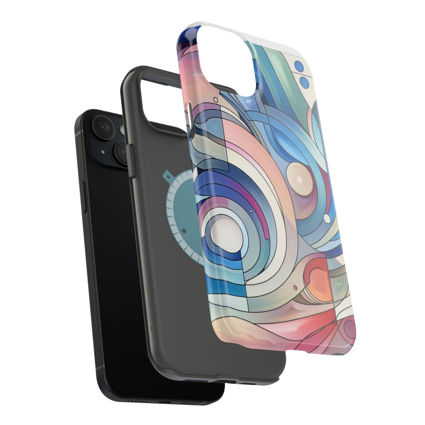 Artistic Magnetic Phone Case | Abstract Colorful Design, Unique Gift for Artists, Stylish Protection, Holiday Essentials, Phone Accessory
