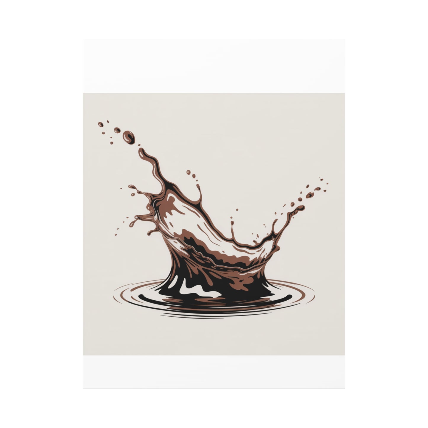 Chocolate Splash Matte Canvas Wall Art – Modern Kitchen Decor