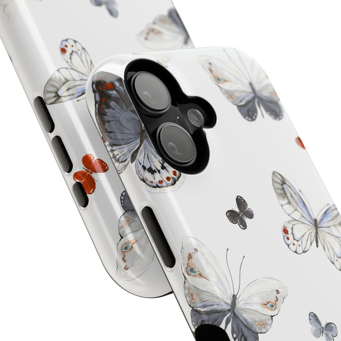 Butterfly Impact-Resistant Phone Case, Elegant Phone Cover, Gifts for Her, Nature Lovers, Eco-friendly Design, Cute Butterfly Case