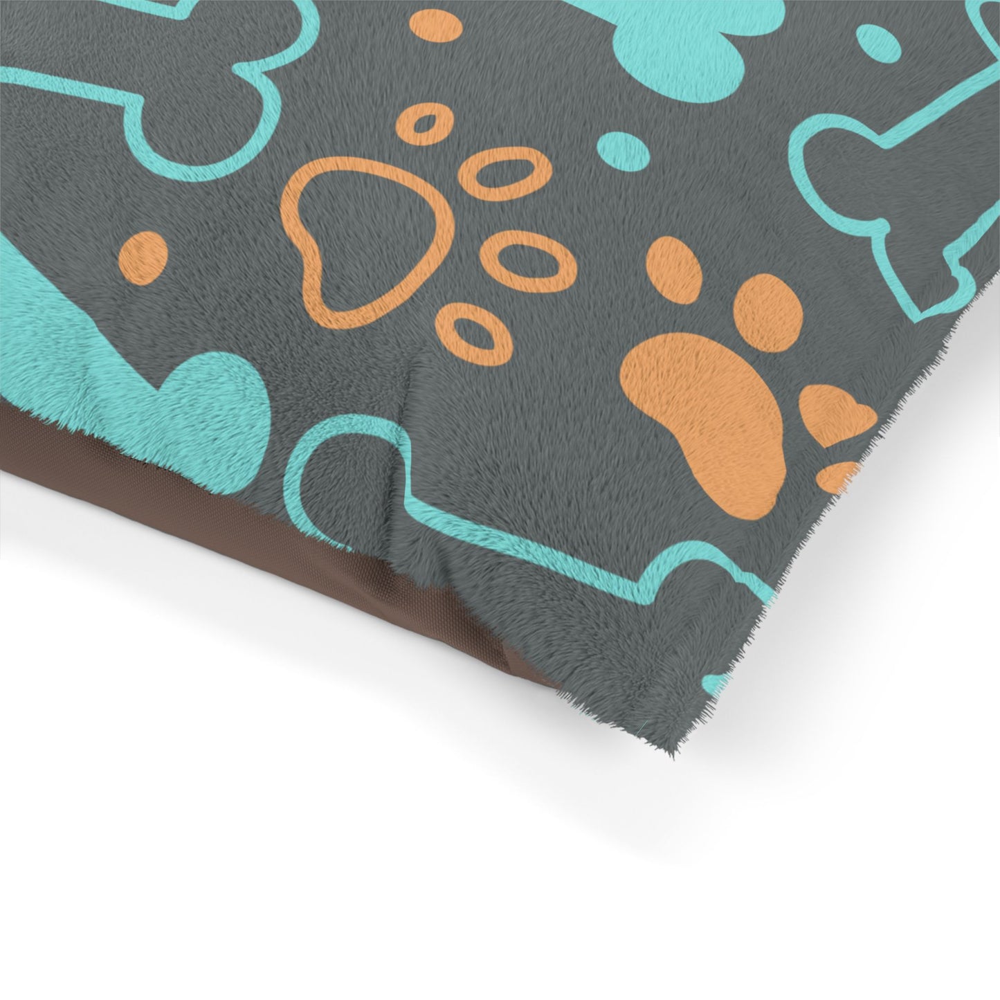 Pet Bed — Cozy Paw & Bone Plush Dog Cushion