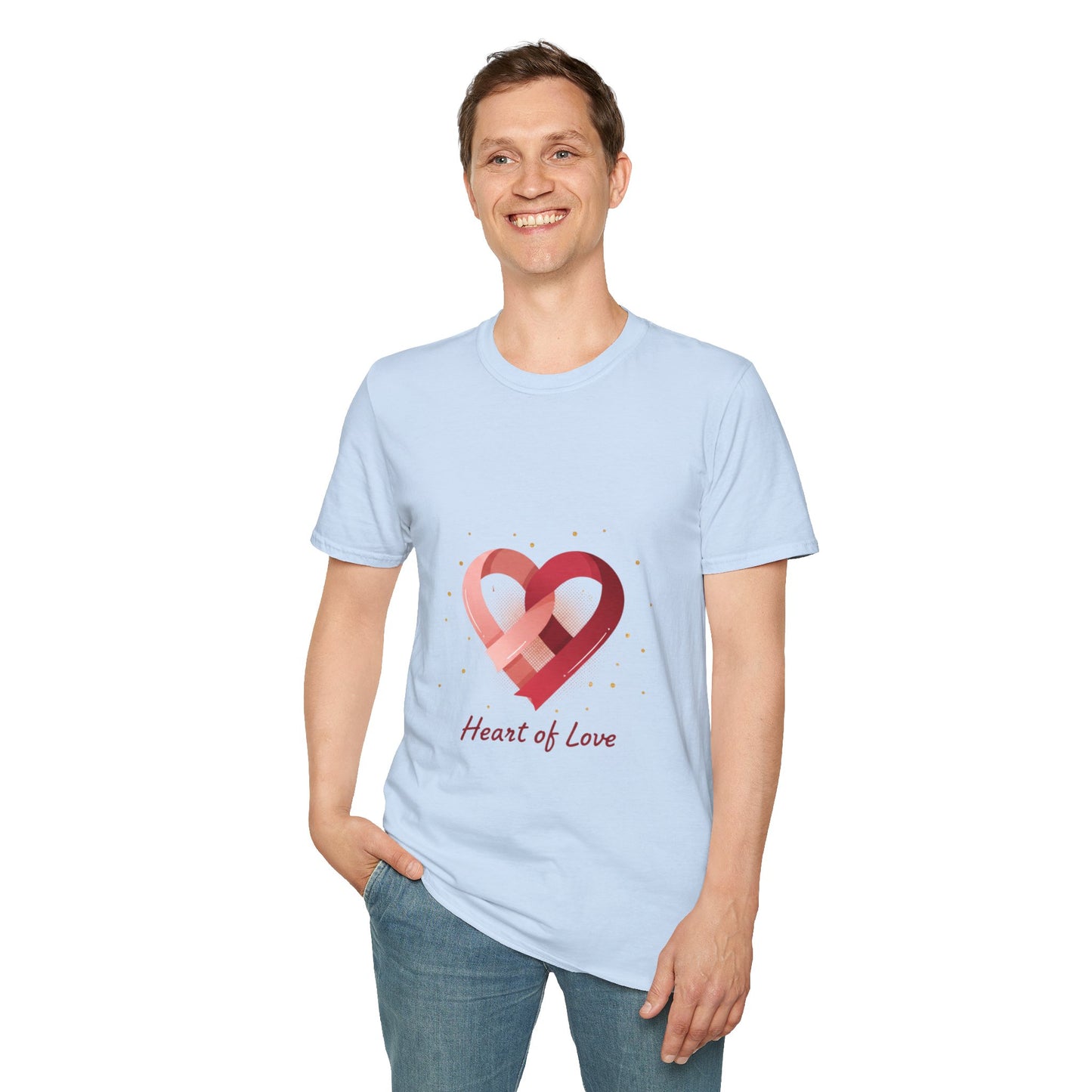 Heart of Love T-Shirt — Pink Ribbon Heart Valentine's Tee