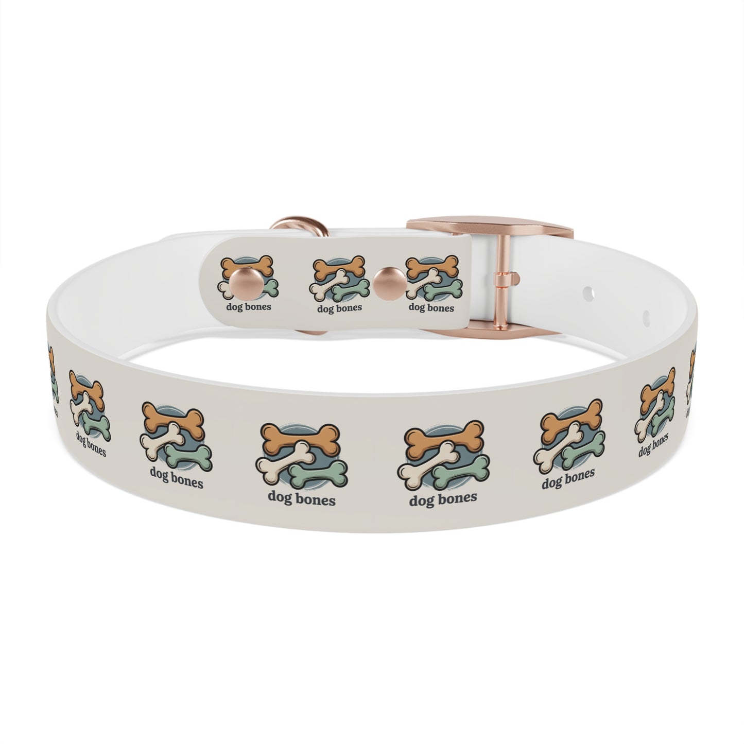 Dog Bones Print Dog Collar — Cute Cartoon Bone Pattern Collar for Small & Large Dogs