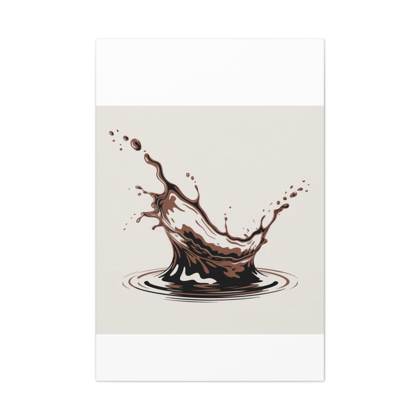 Chocolate Splash Matte Canvas Wall Art – Modern Kitchen Decor