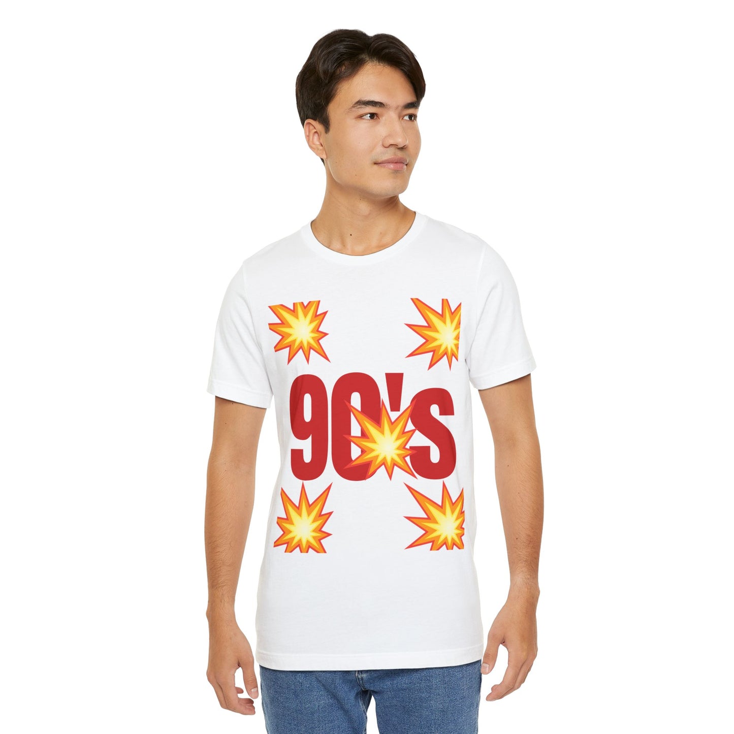 Retro 90's Jersey T-Shirt, Nostalgic Graphic Tee, Unisex Casual Wear, 90's Party Shirt, Gift for Retro Lovers, Vintage Style Clothing