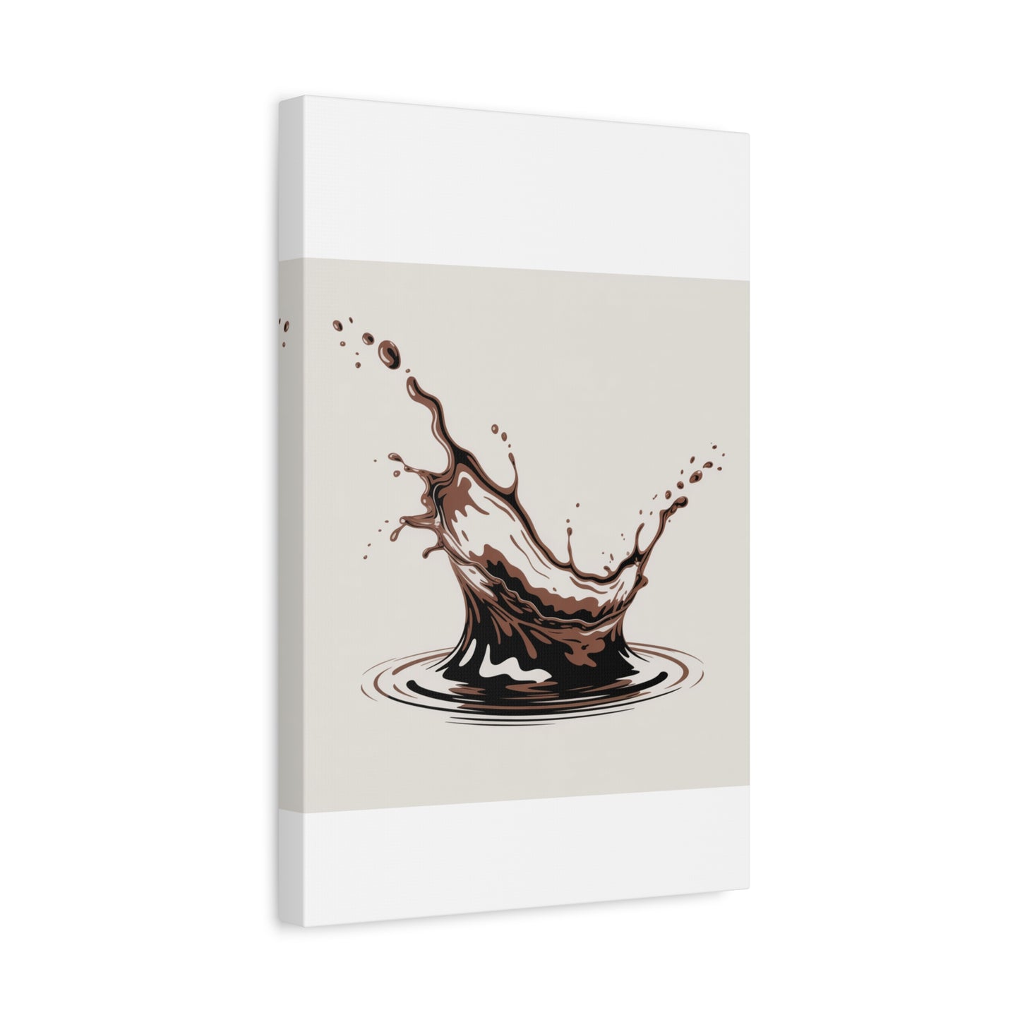 Chocolate Splash Matte Canvas Wall Art – Modern Kitchen Decor
