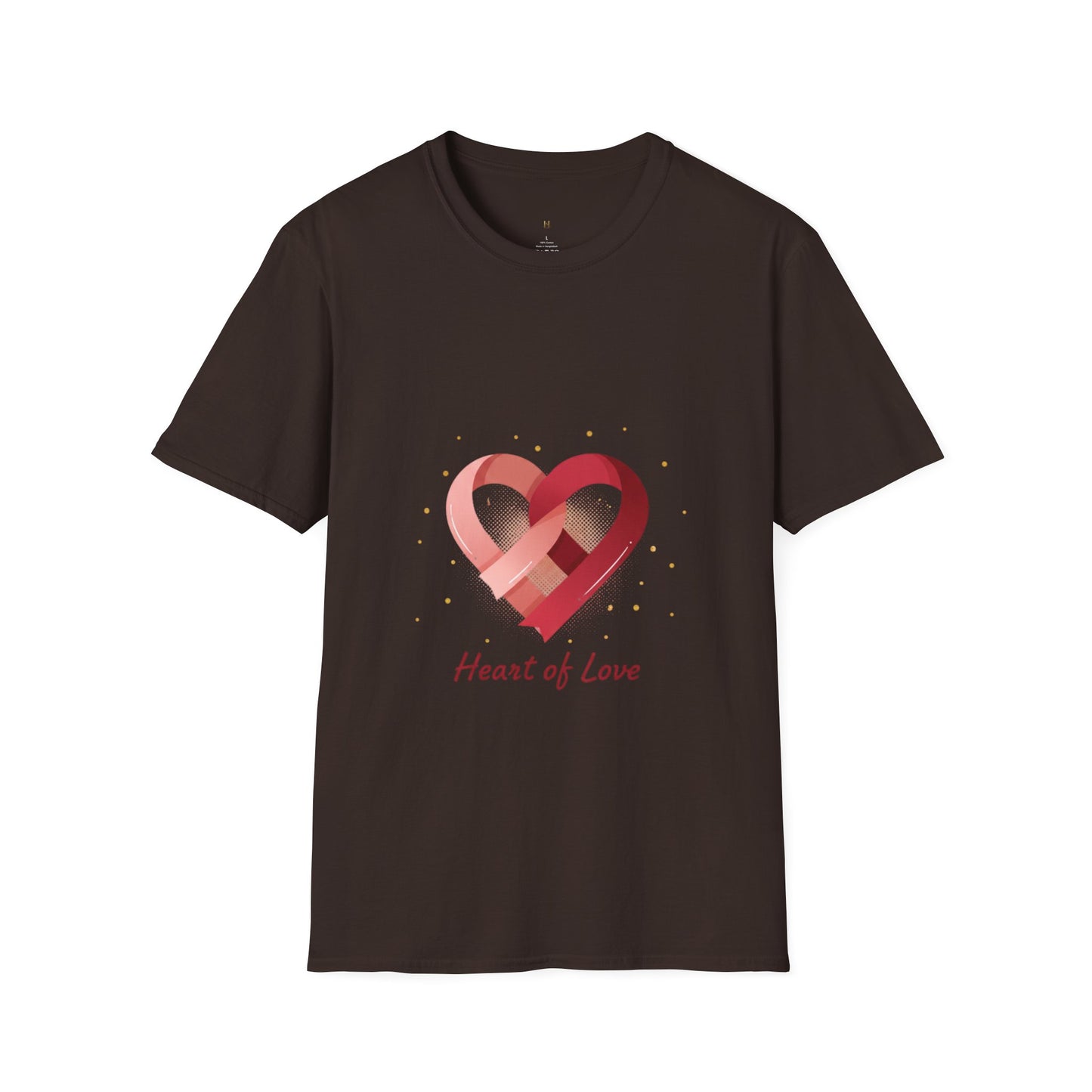 Heart of Love T-Shirt — Pink Ribbon Heart Valentine's Tee