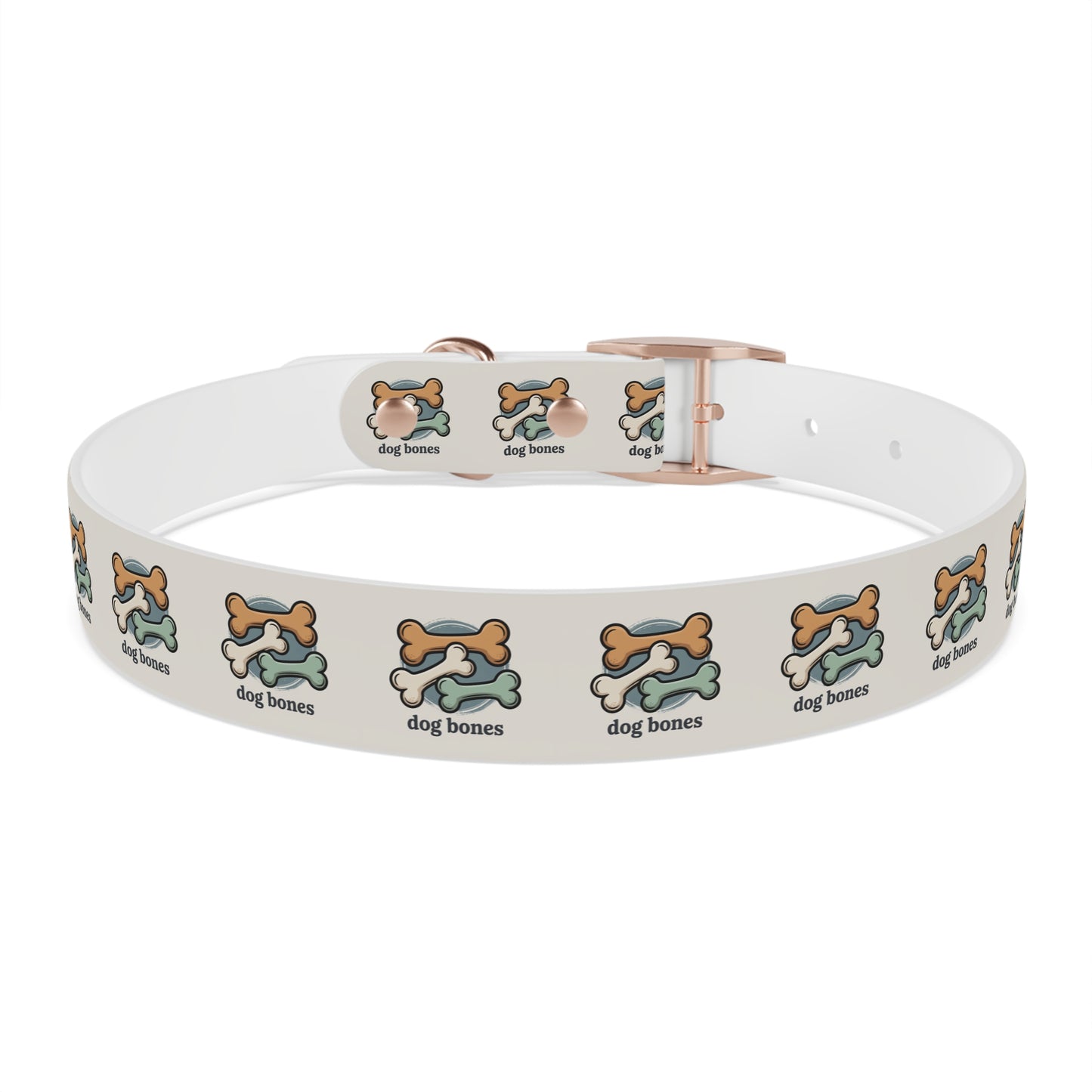 Dog Bones Print Dog Collar — Cute Cartoon Bone Pattern Collar for Small & Large Dogs