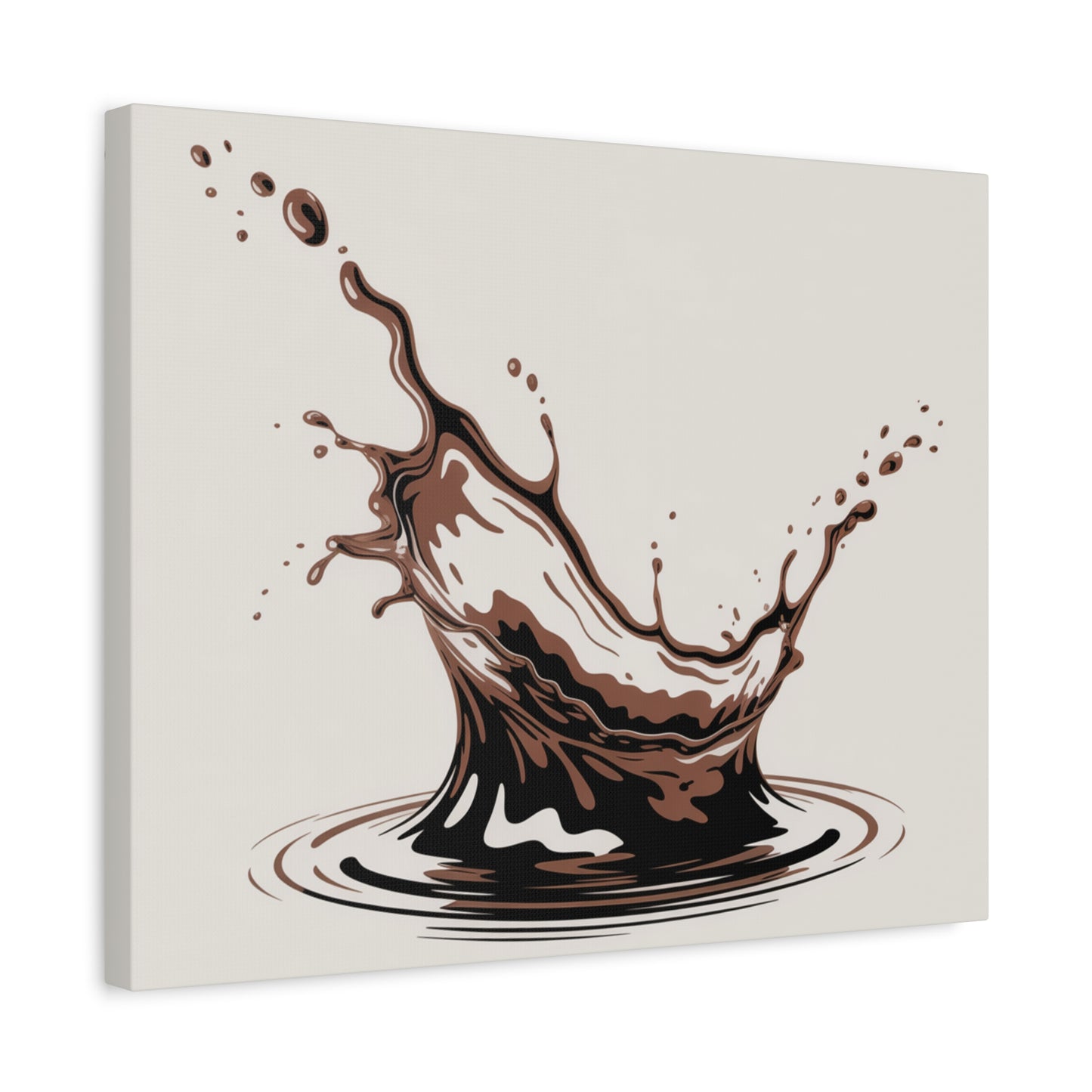 Chocolate Splash Matte Canvas Wall Art – Modern Kitchen Decor