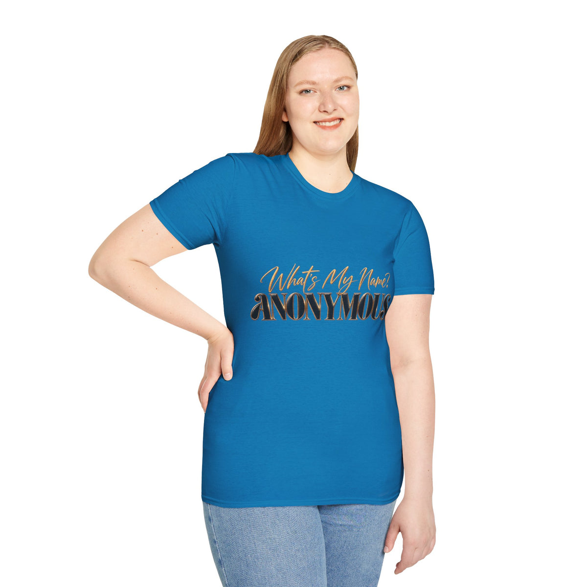 What's My Name? ANONYMOUS. T‑Shirt — Bold Script Graphic Tee