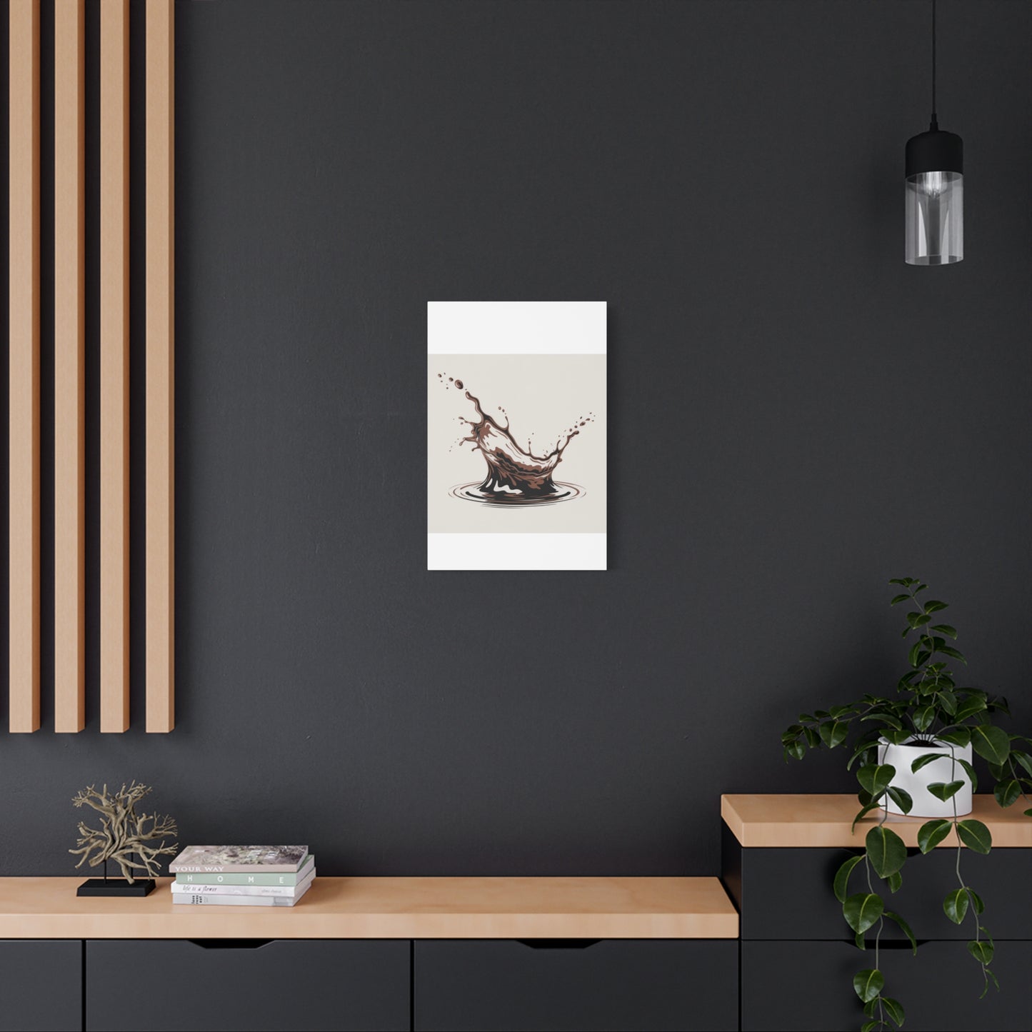 Chocolate Splash Matte Canvas Wall Art – Modern Kitchen Decor