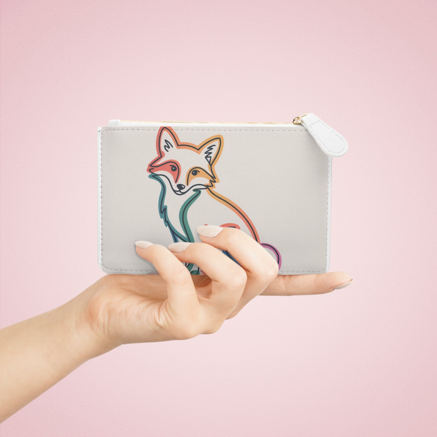 Colorful Fox Mini Clutch Bag - Stylish & Compact Accessory