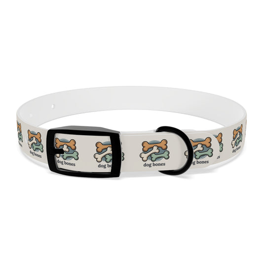 Dog Bones Print Dog Collar — Cute Cartoon Bone Pattern Collar for Small & Large Dogs