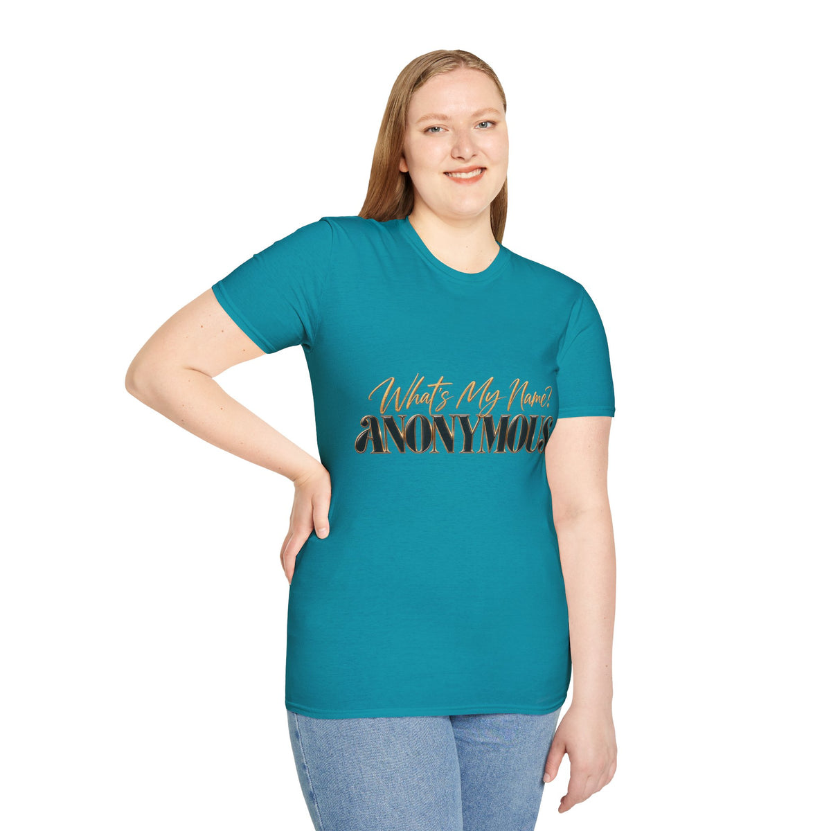 What's My Name? ANONYMOUS. T‑Shirt — Bold Script Graphic Tee