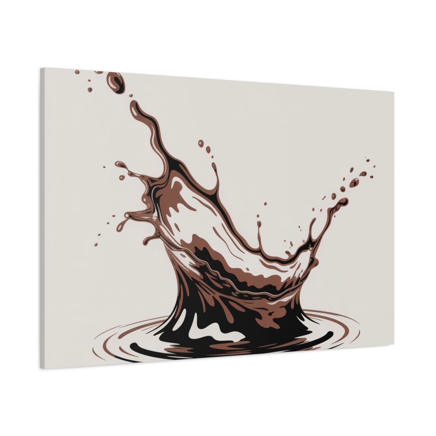Chocolate Splash Matte Canvas Wall Art – Modern Kitchen Decor