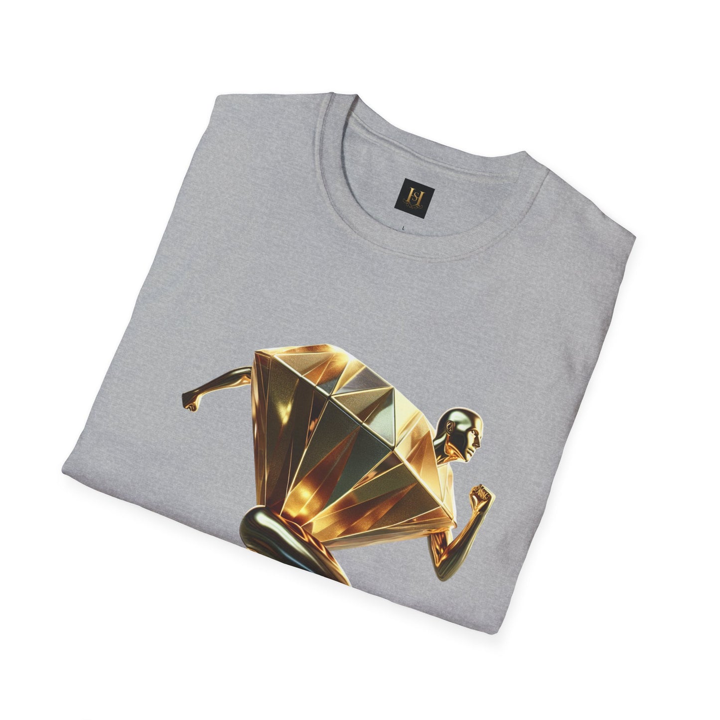 Diamond Runner Unisex Softstyle T-Shirt | Trendy Graphic Tee | Gift for Athletes, Birthday, Fitness Enthusiasts, Casual Wear, Art Lovers