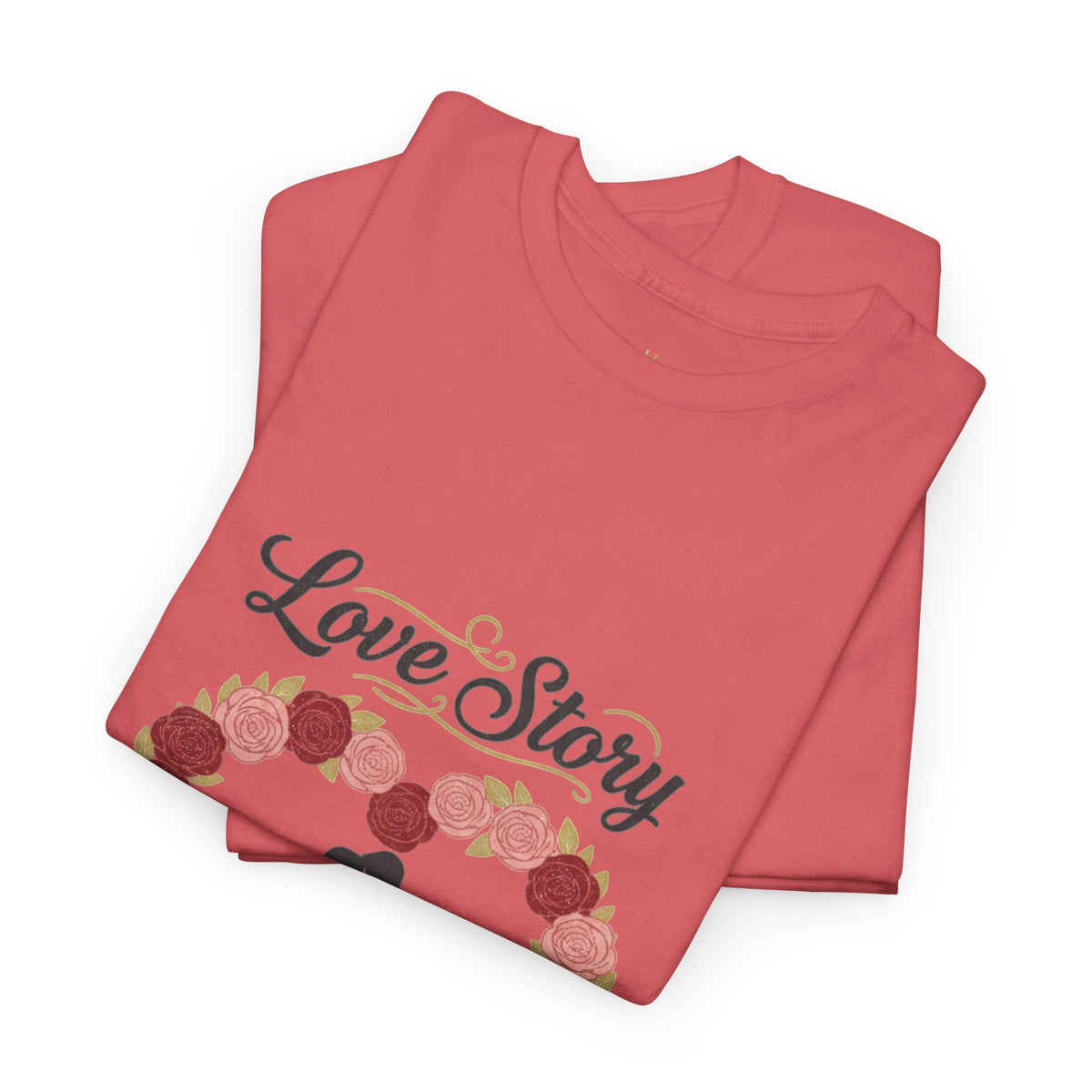 Love Story T-Shirt — 'Love Story' Floral Heart Romance Tee