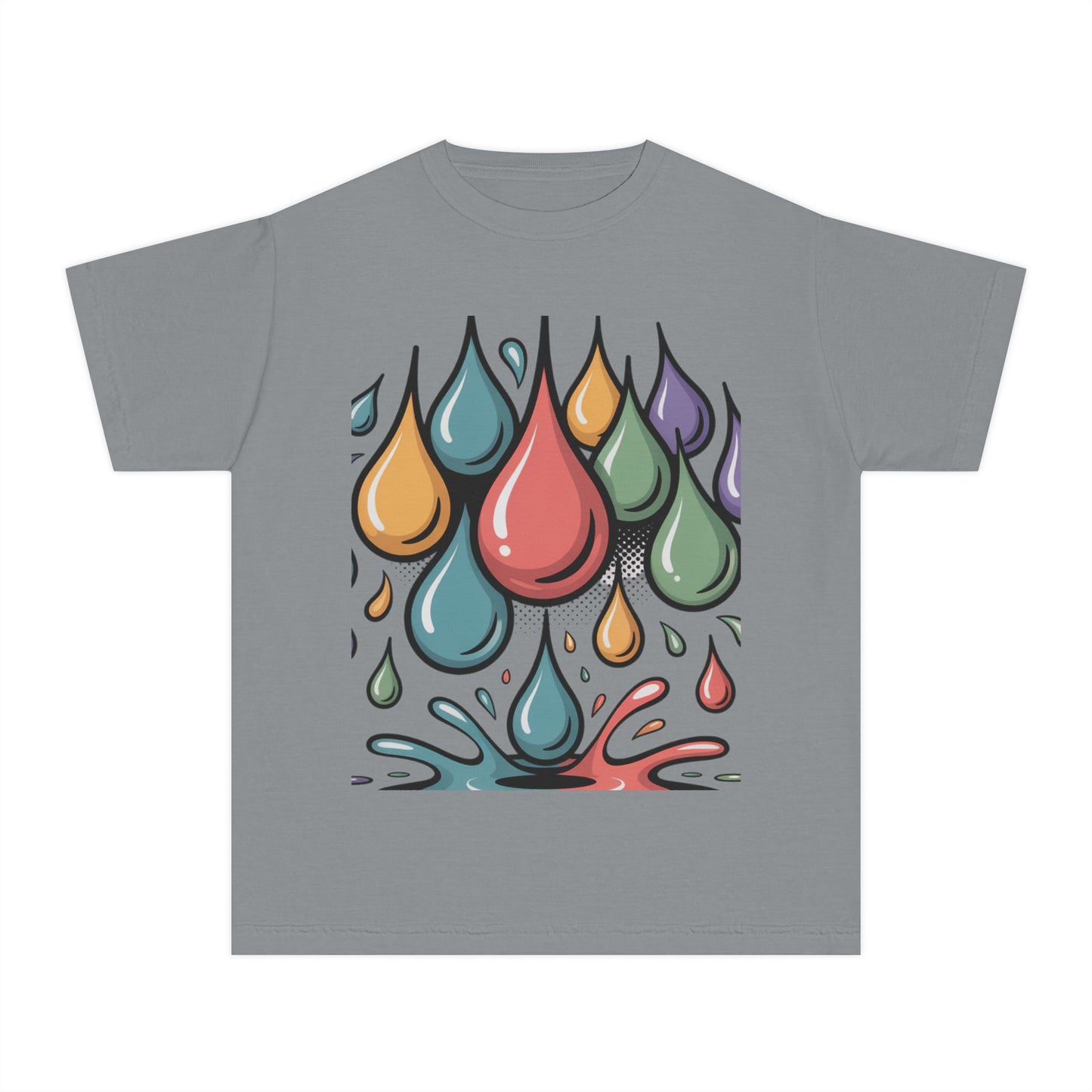 Colorful Rain Drop Youth Midweight Tee