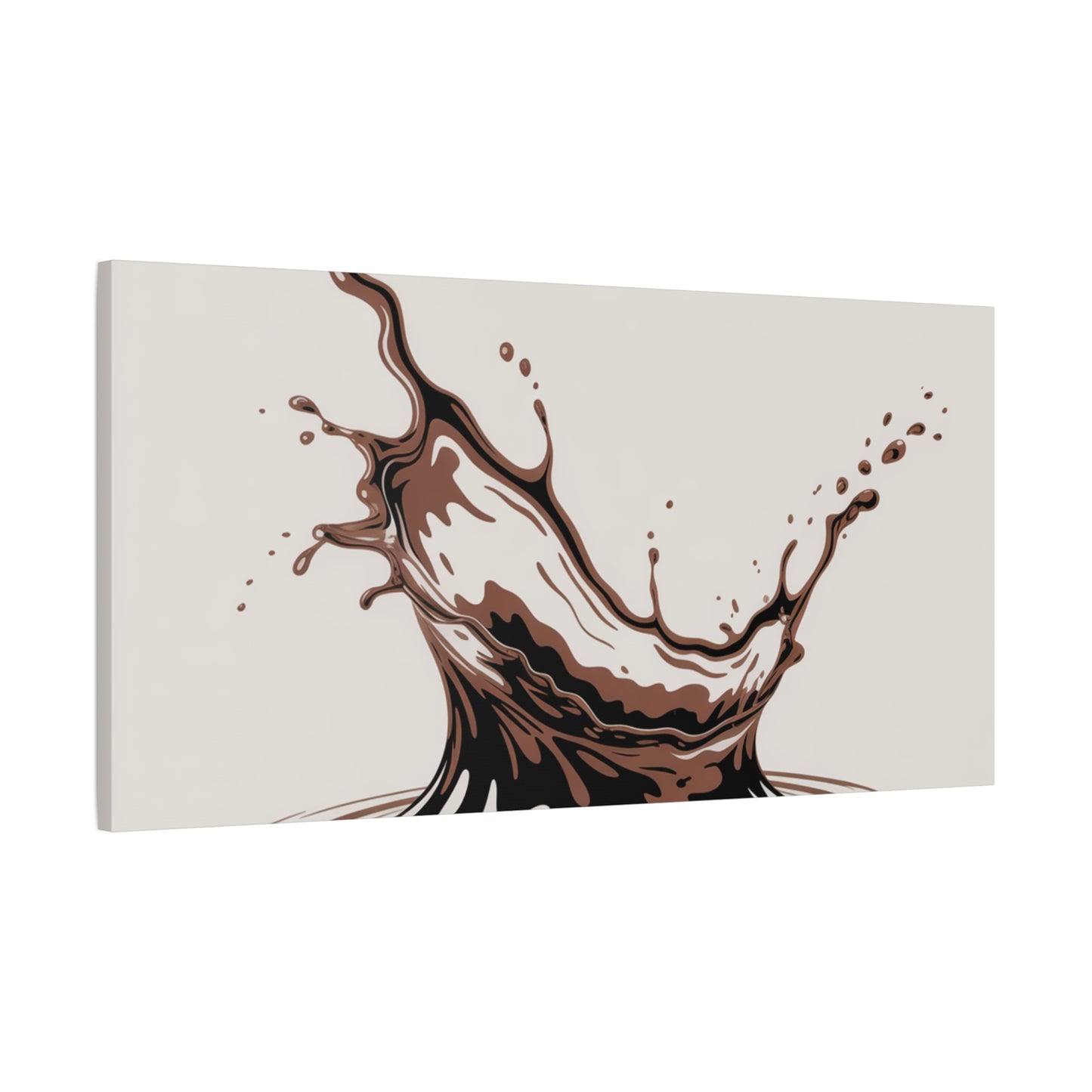 Chocolate Splash Matte Canvas Wall Art – Modern Kitchen Decor