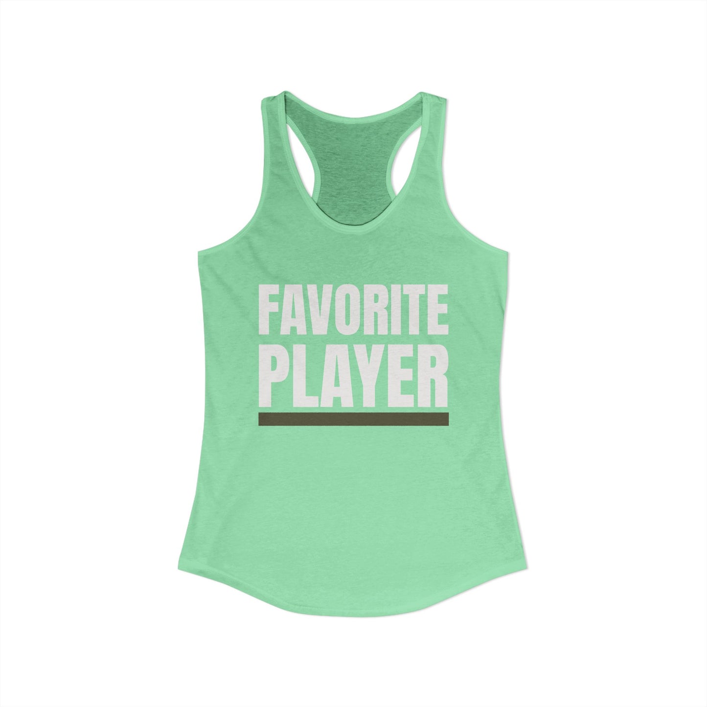 Favorite Player Women's Racerback Tank, Sports Apparel, Workout Top, Gift for Athletes, Summer Fashion, Team Spirit Gear