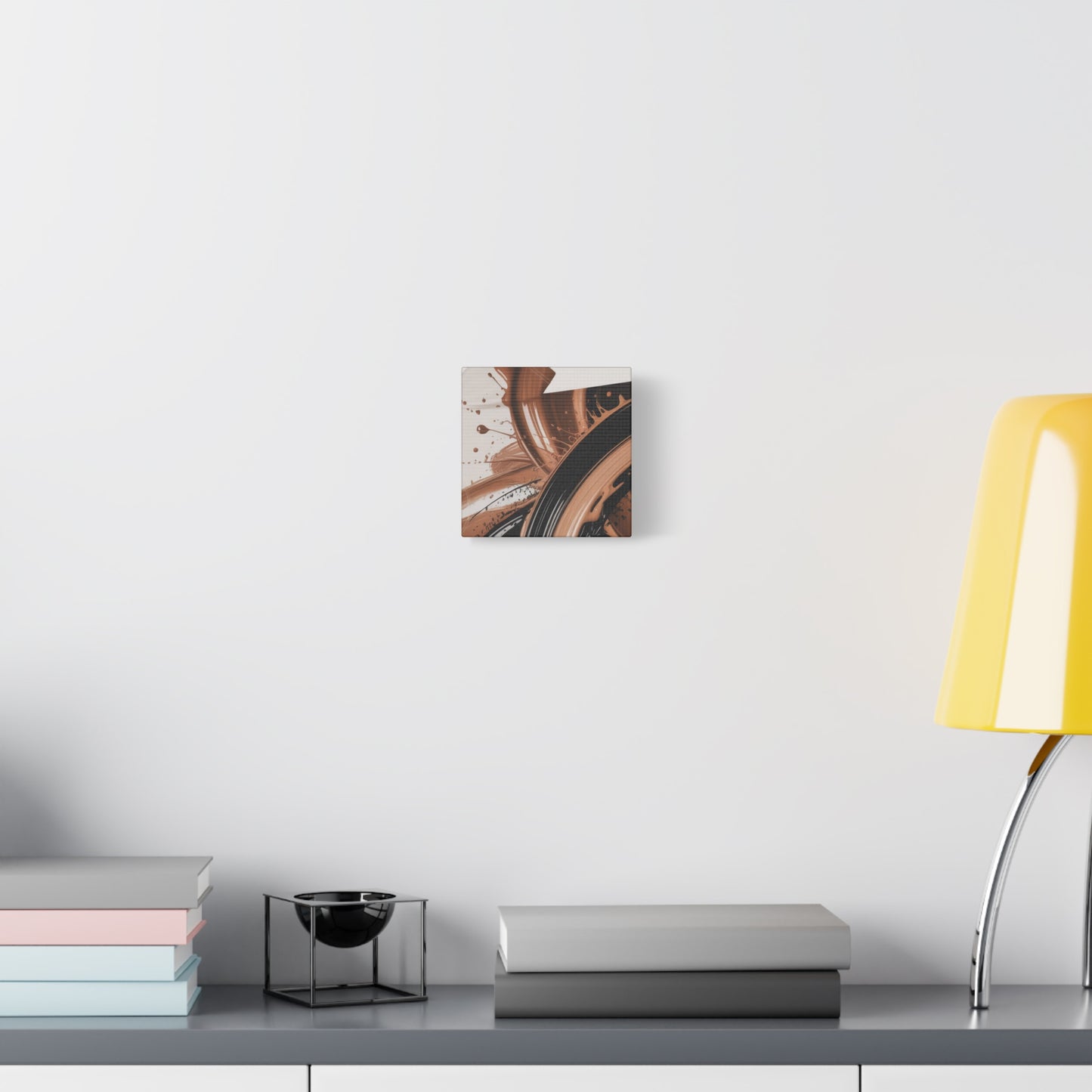 Abstract Brown Swirl Matte Canvas Wall Art (Stretched 1.25")