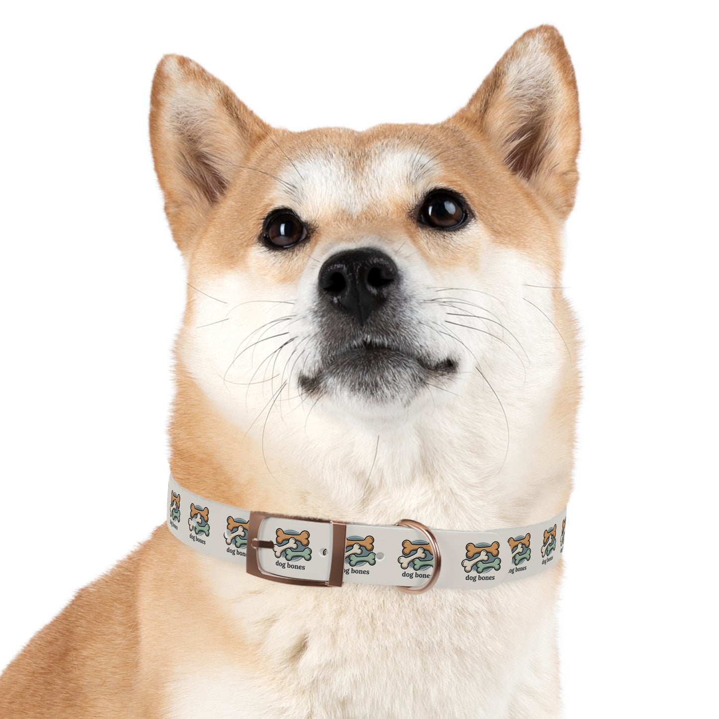 Dog Bones Print Dog Collar — Cute Cartoon Bone Pattern Collar for Small & Large Dogs