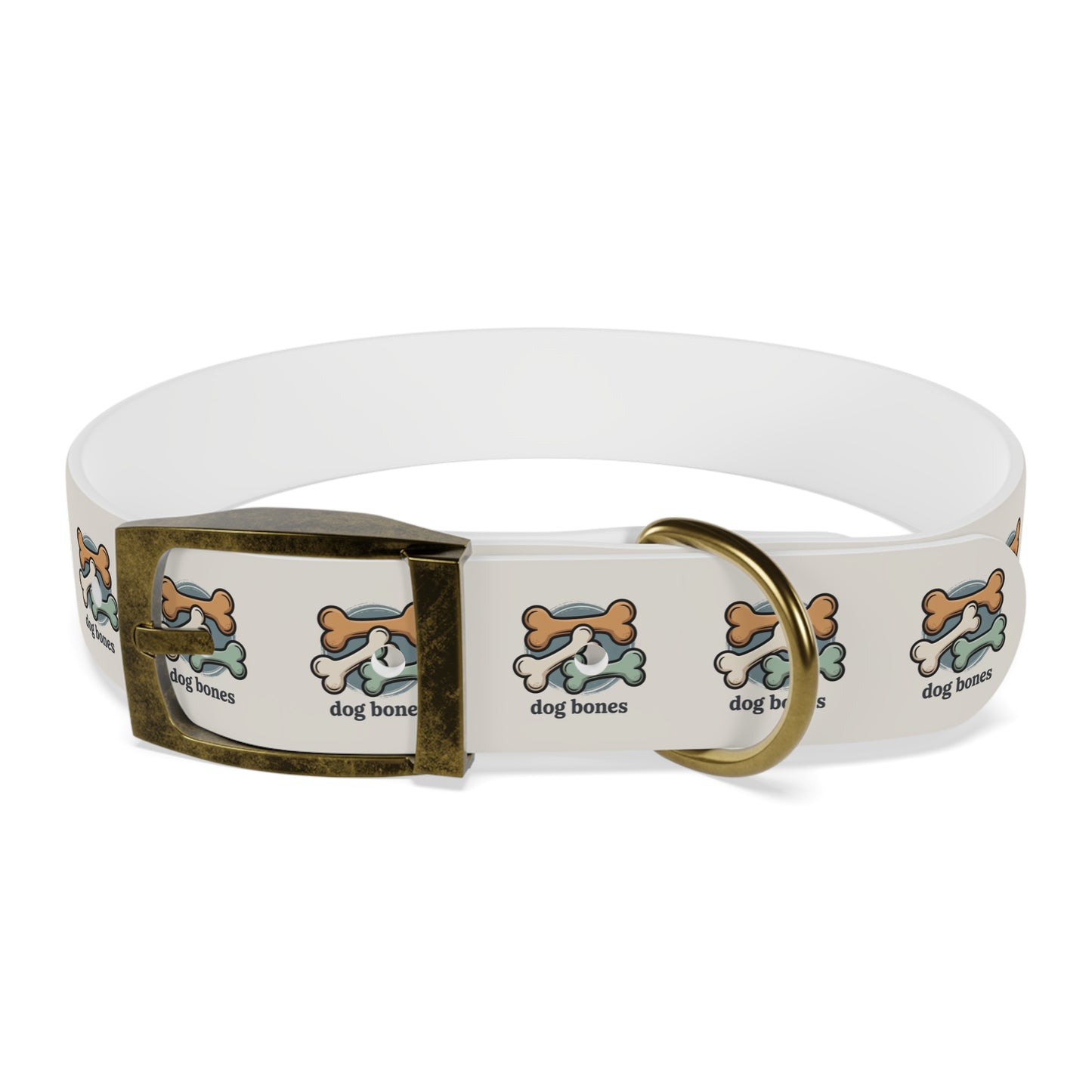 Dog Bones Print Dog Collar — Cute Cartoon Bone Pattern Collar for Small & Large Dogs