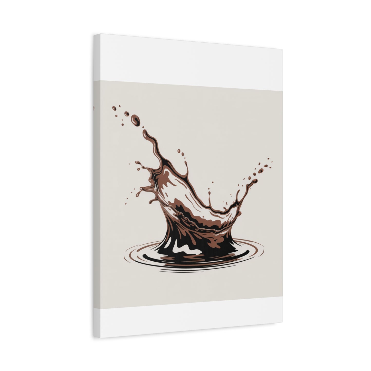 Chocolate Splash Matte Canvas Wall Art – Modern Kitchen Decor