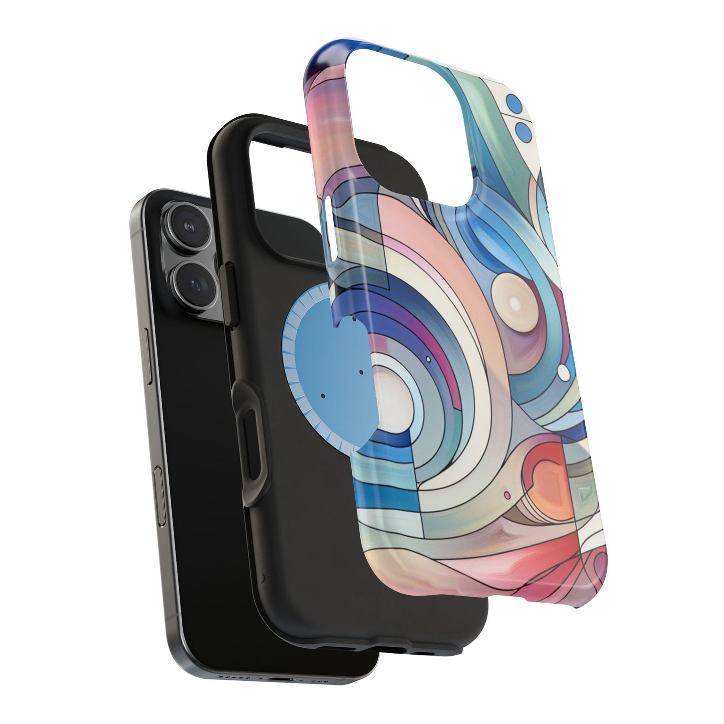 Artistic Magnetic Phone Case | Abstract Colorful Design, Unique Gift for Artists, Stylish Protection, Holiday Essentials, Phone Accessory