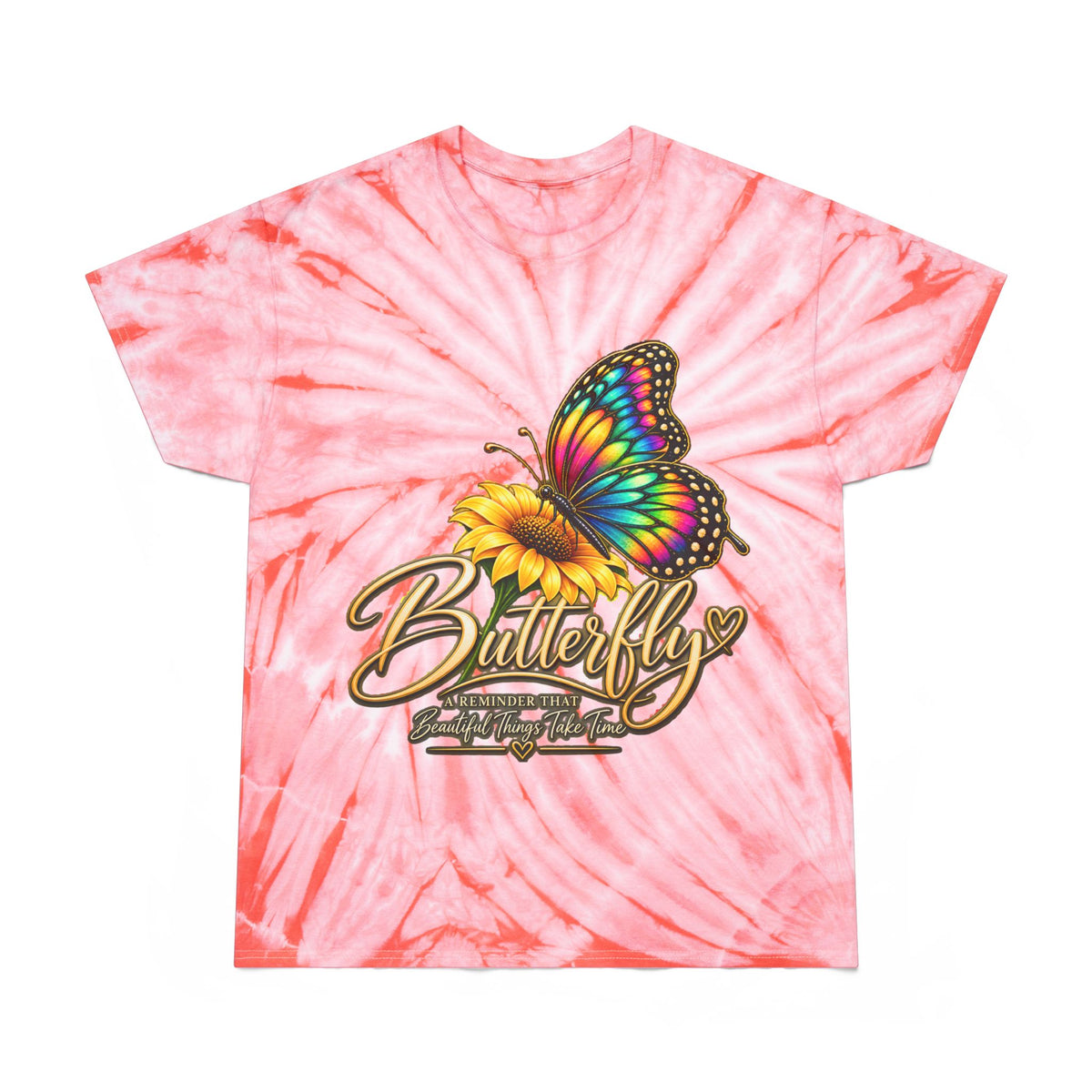 Butterfly Tie-Dye Tee — Yellow Cyclone Graphic T-Shirt