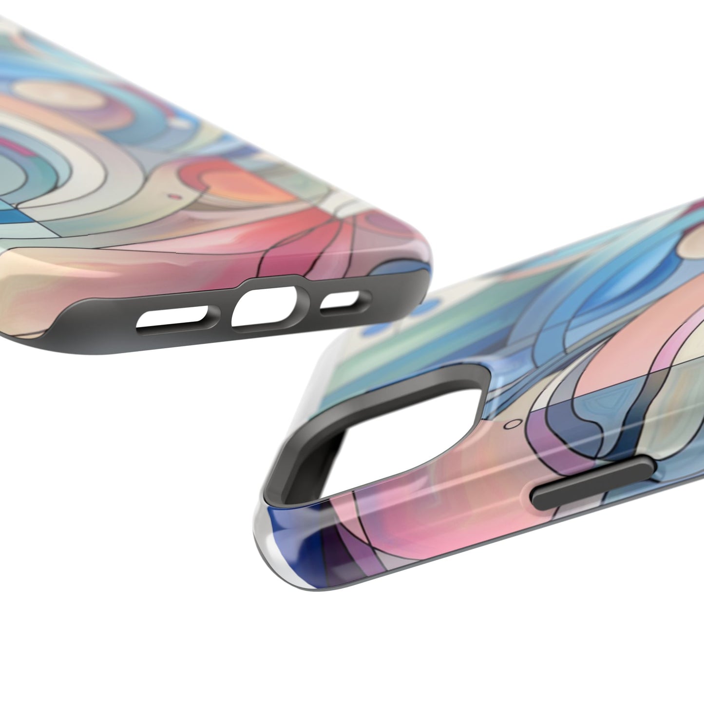 Artistic Magnetic Phone Case | Abstract Colorful Design, Unique Gift for Artists, Stylish Protection, Holiday Essentials, Phone Accessory
