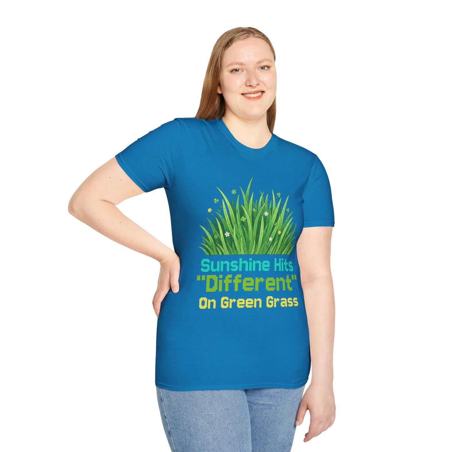 Sunshine Hits "Different" On Green Grass T-Shirt