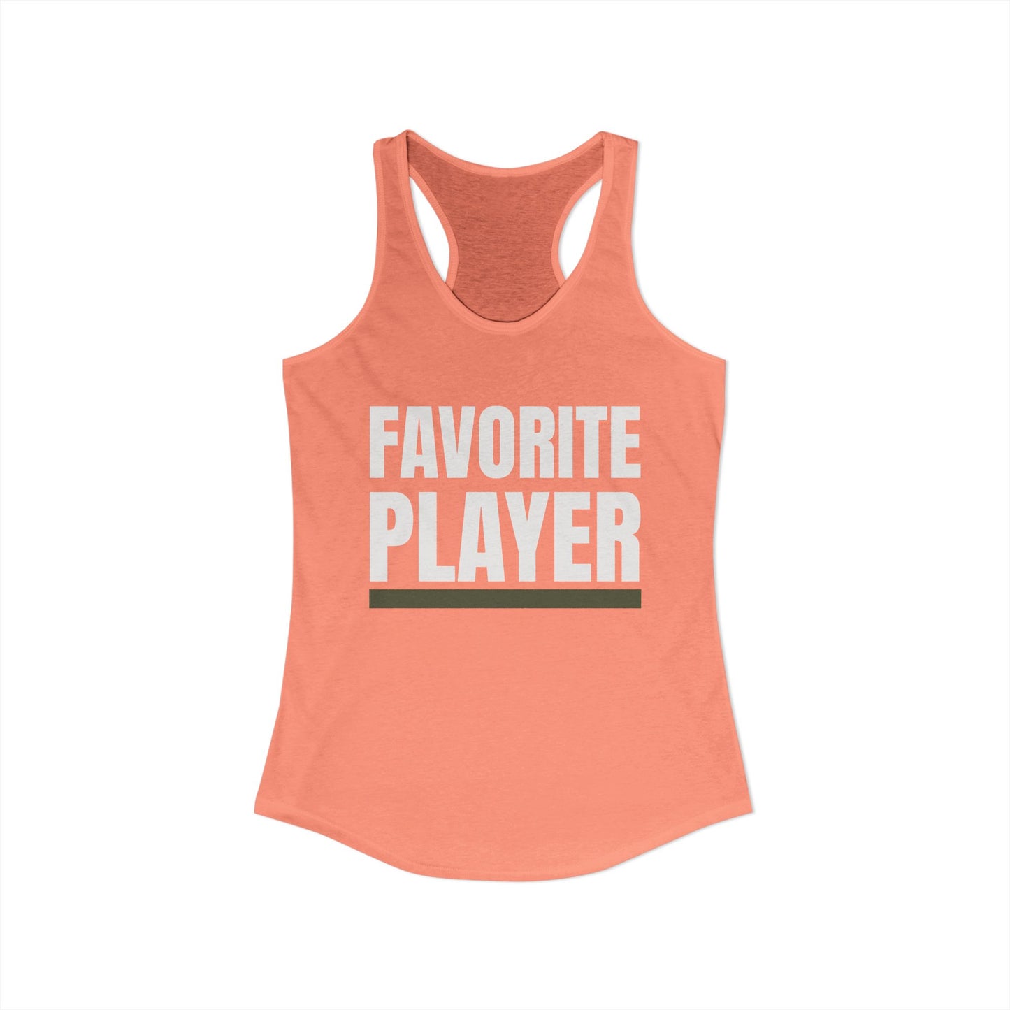 Favorite Player Women's Racerback Tank, Sports Apparel, Workout Top, Gift for Athletes, Summer Fashion, Team Spirit Gear